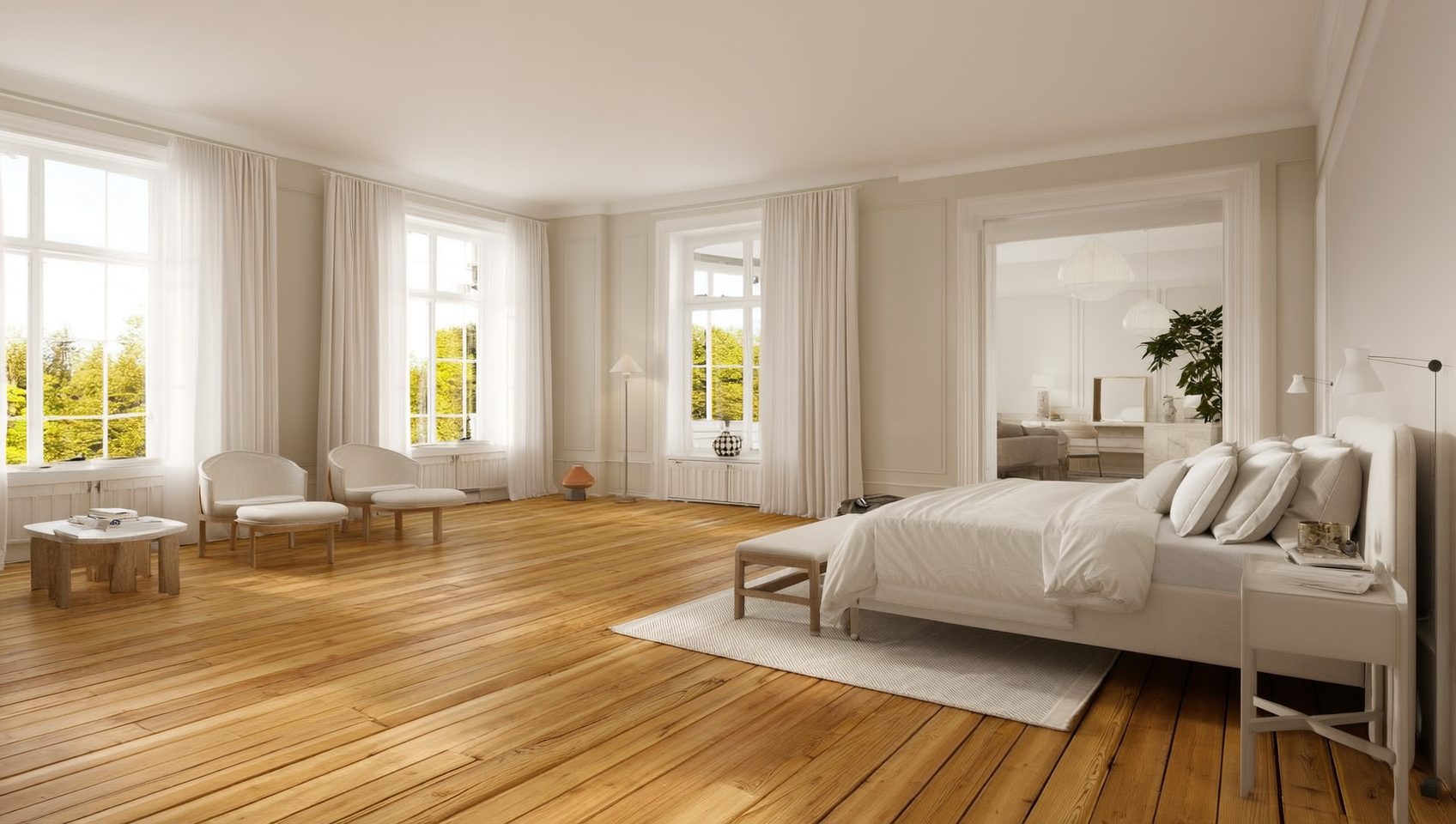Room with new flooring by Zone 4 Flooring in Hoboken, NJ
