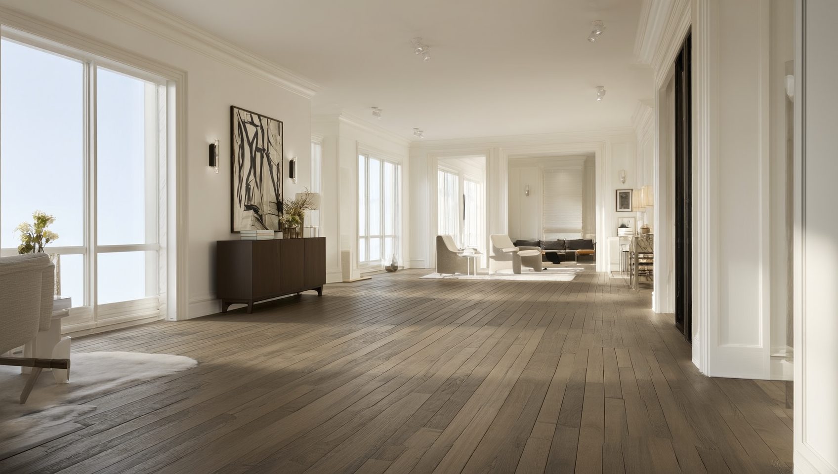Room with new flooring by Zone 4 Flooring in Paramus, NJ