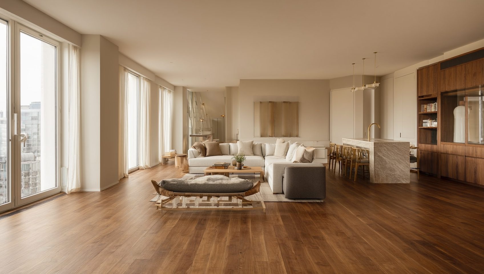 Room with new flooring by Zone 4 Flooring in Pompton Lakes, NJ