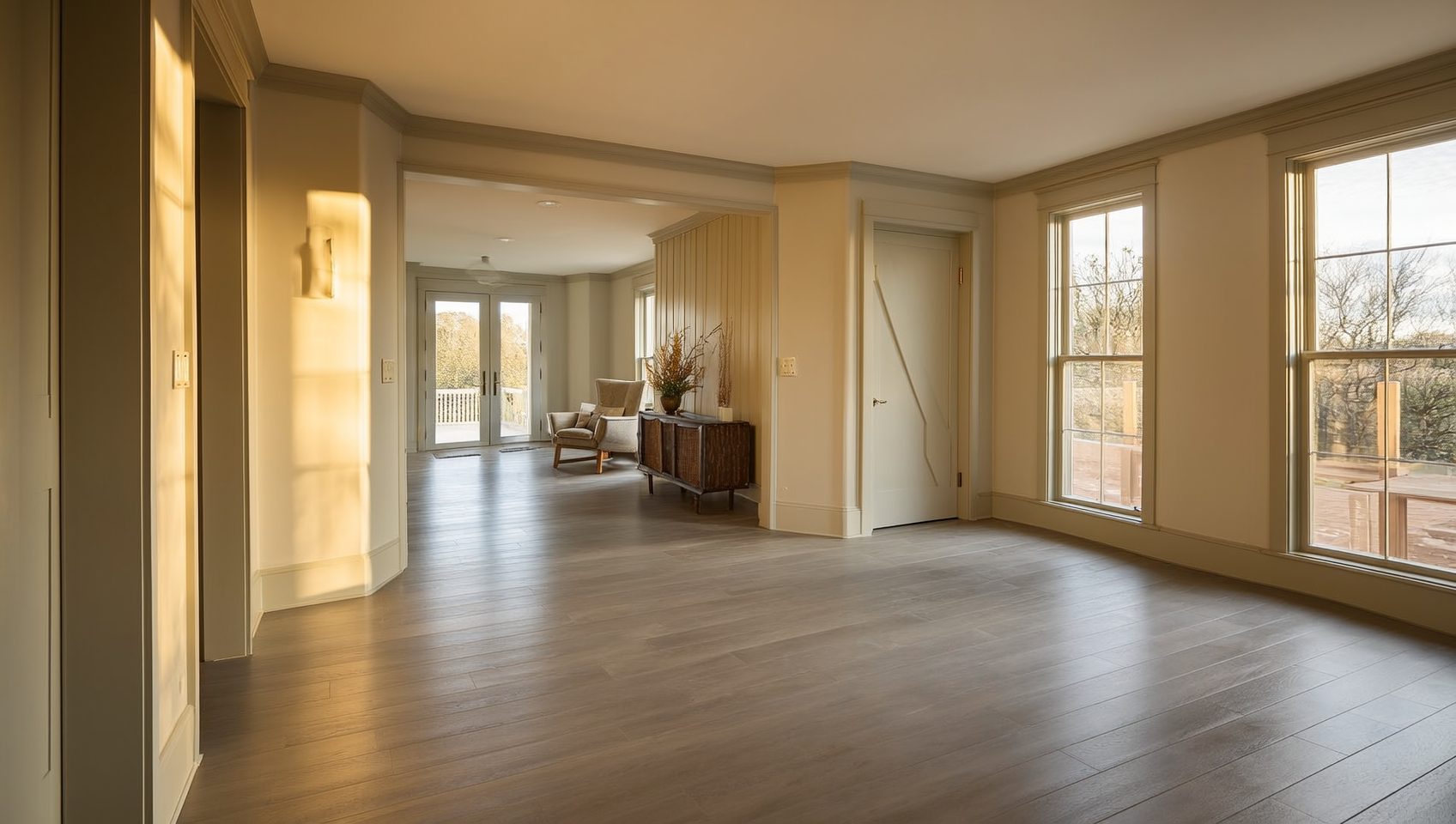 Room with new flooring by Zone 4 Flooring in Teaneck, NJ