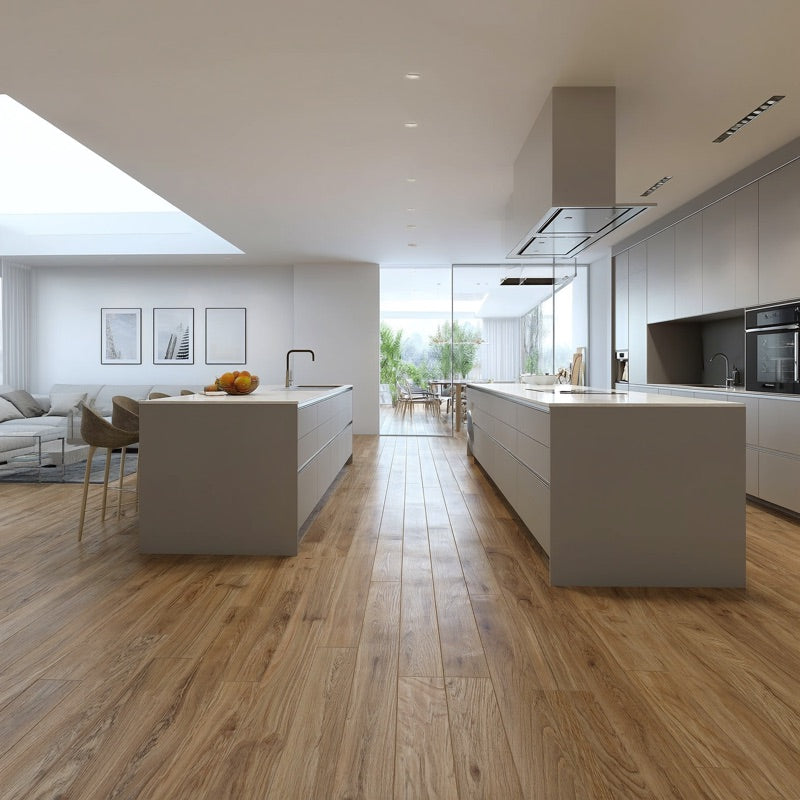 Versatile flooring installed across rooms