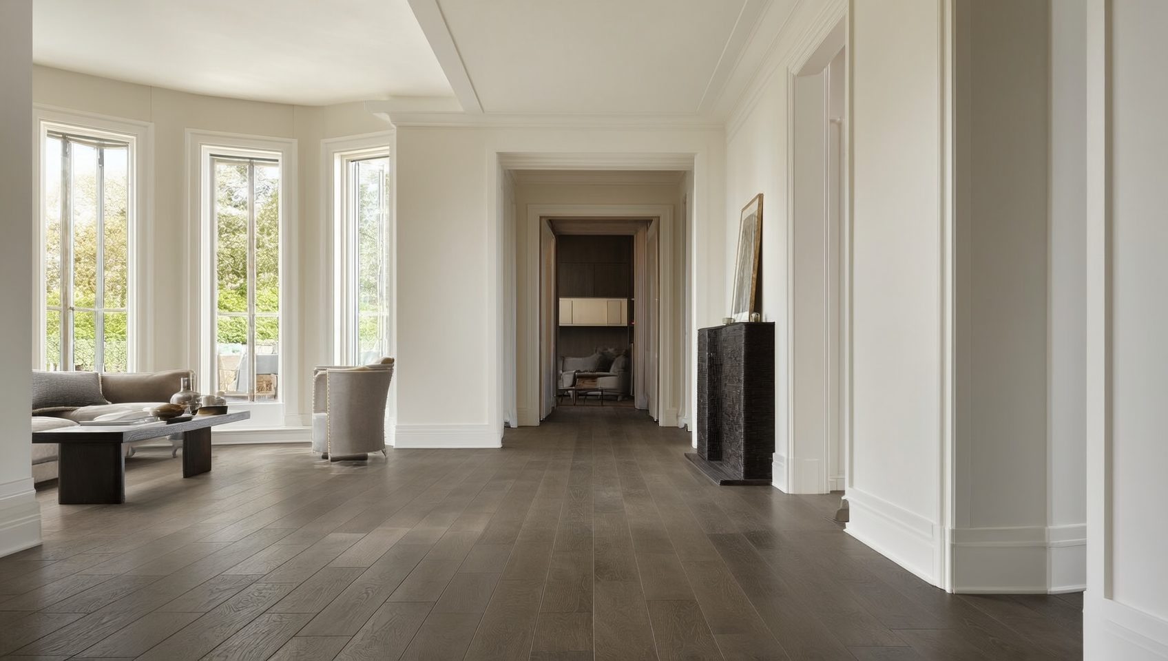 Room with new flooring by Zone 4 Flooring in Cliffside Park, NJ