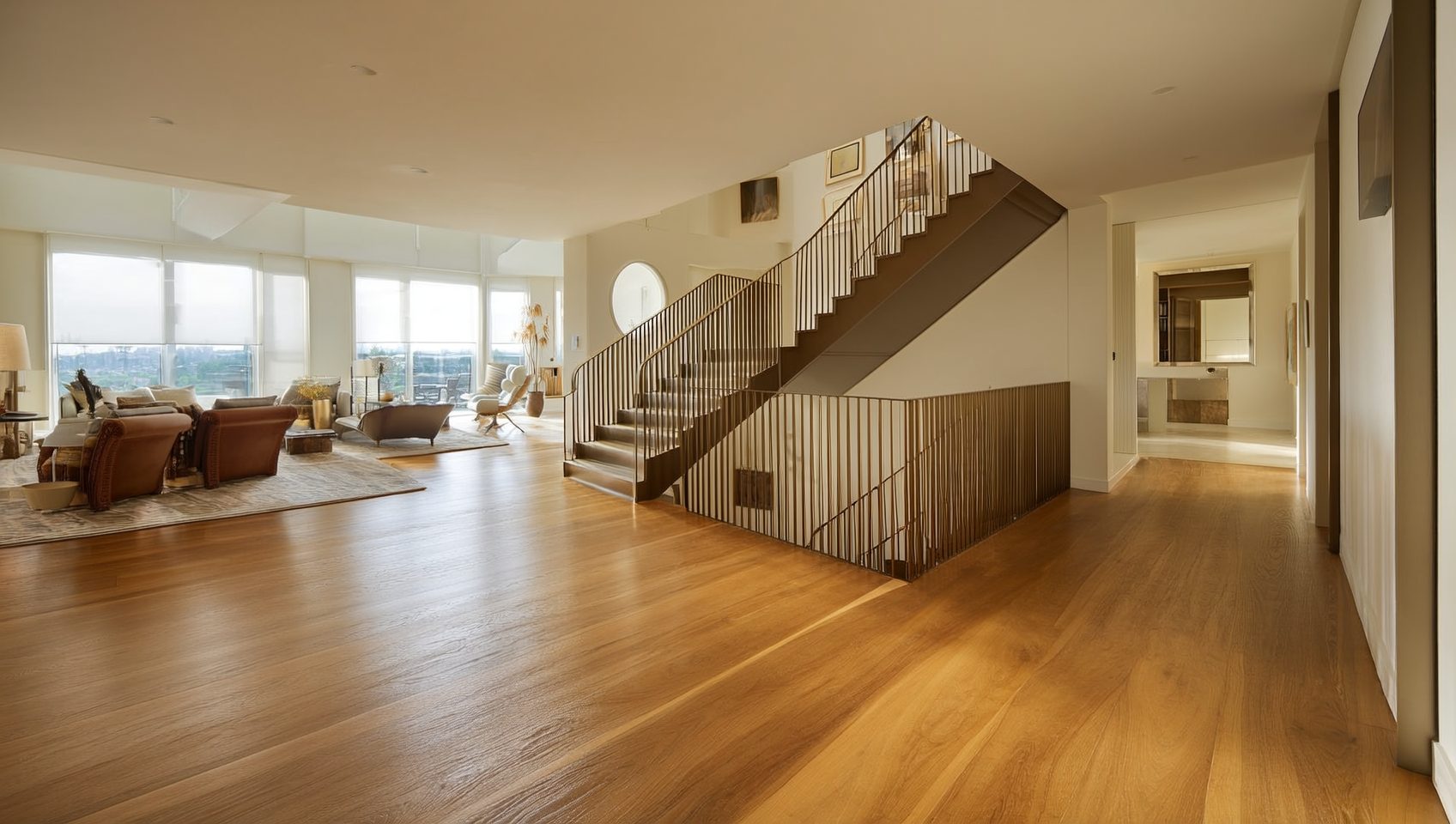 Room with new flooring by Zone 4 Flooring in Clifton, NJ