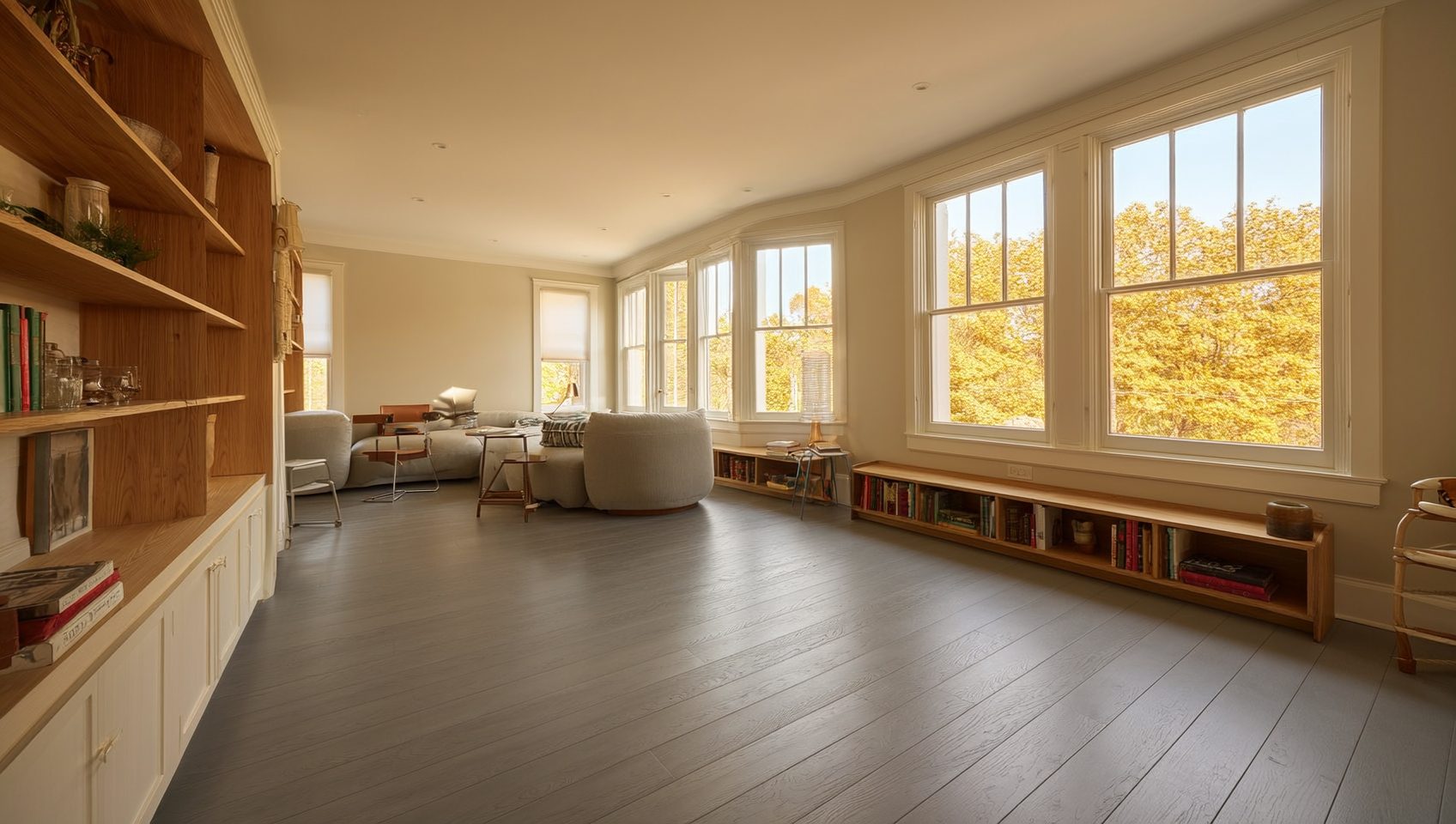 Room with new flooring by Zone 4 Flooring in Englewood, NJ