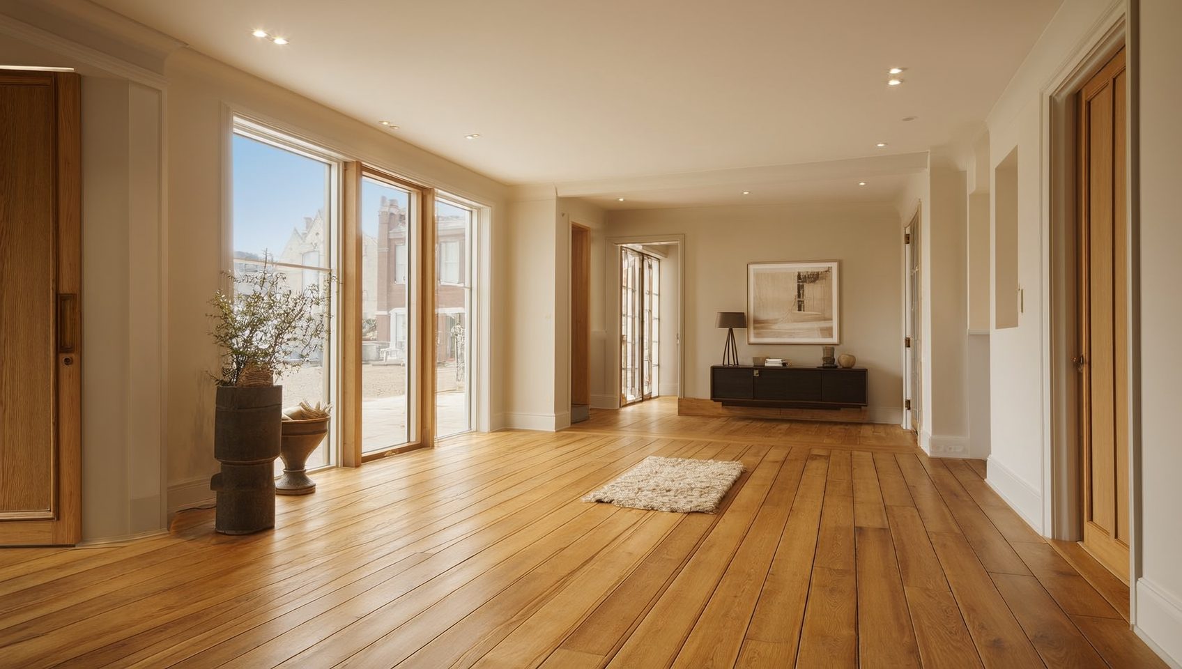 Room with new flooring by Zone 4 Flooring in Millburn, NJ