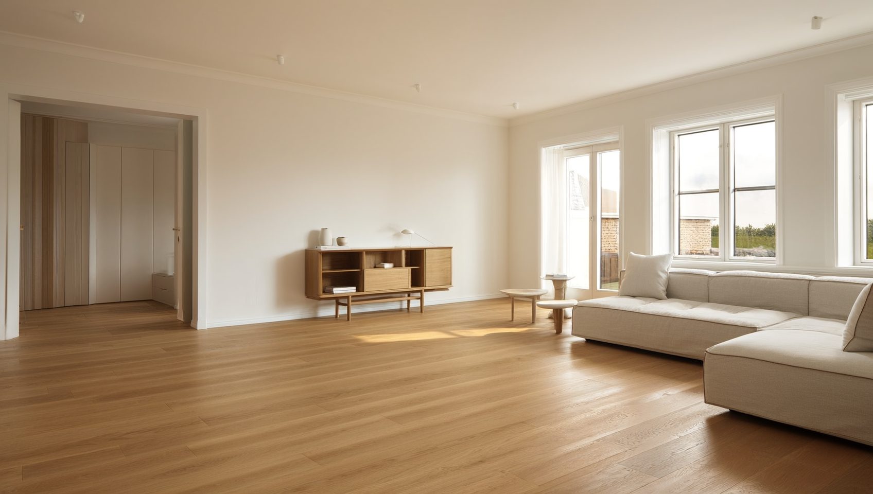 Room with new flooring by Zone 4 Flooring in Perth Amboy, NJ