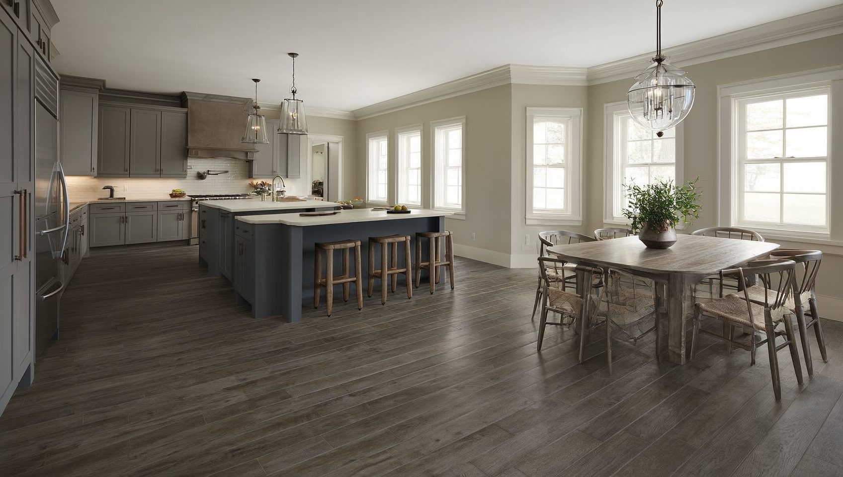 Room with new flooring by Zone 4 Flooring in Saddle Brook, NJ