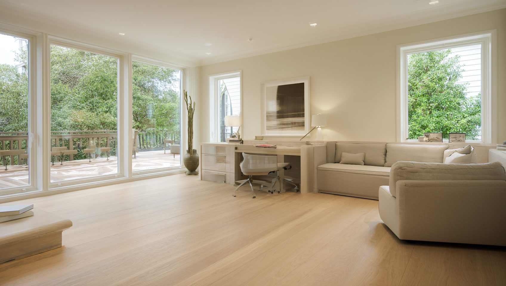 Room with new flooring by Zone 4 Flooring in Stamford, CT