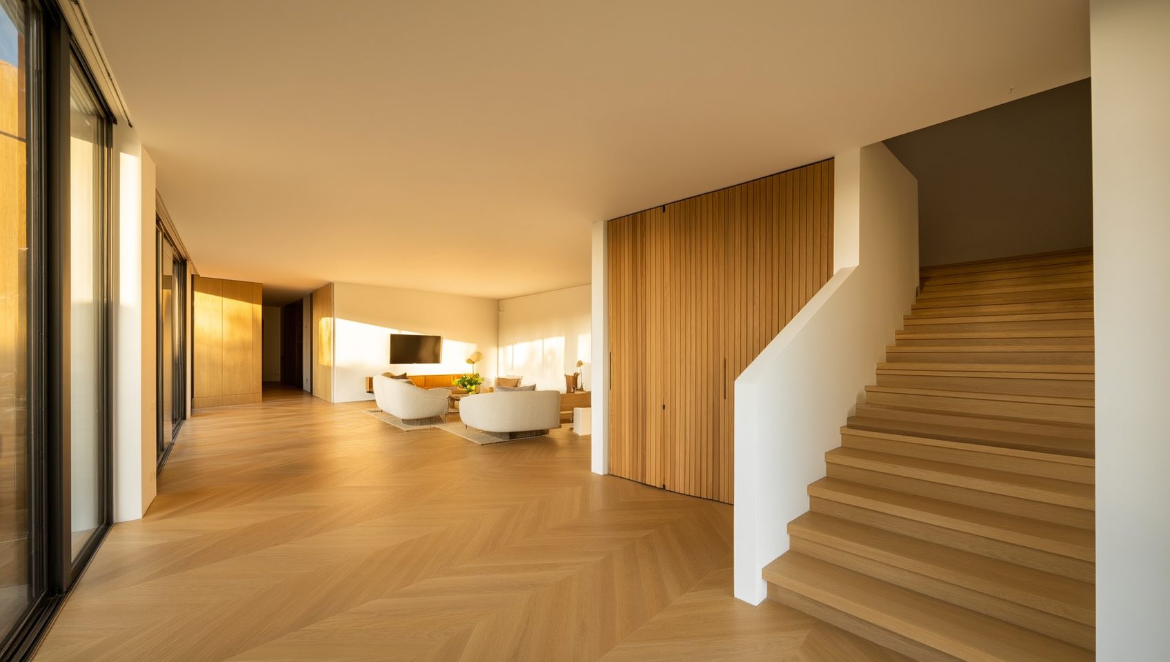Room with new flooring by Zone 4 Flooring in Tenafly, NJ