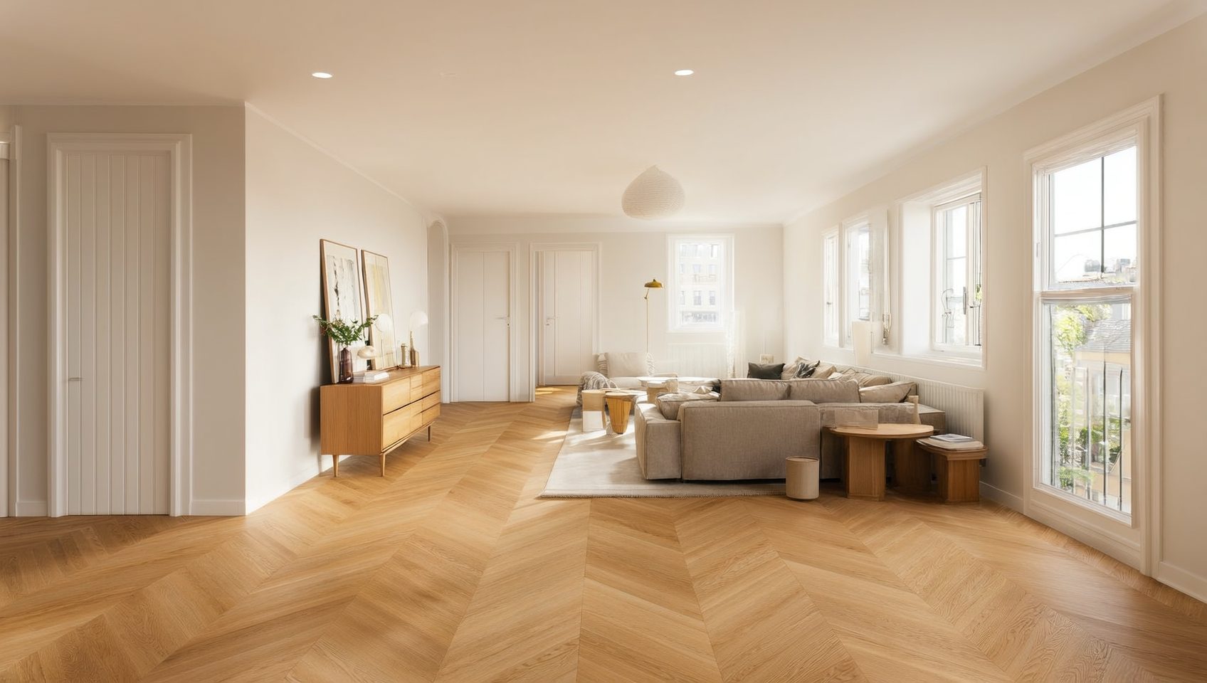Room with new flooring by Zone 4 Flooring in Totowa, NJ