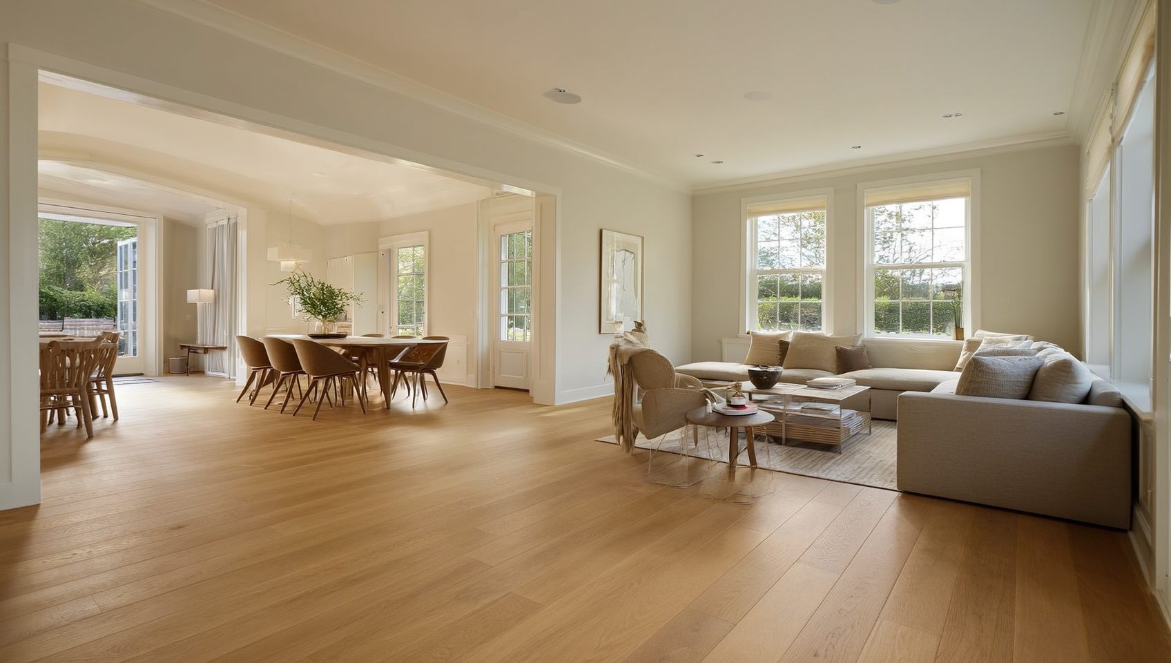 Room with new flooring by Zone 4 Flooring in Westwood, NJ